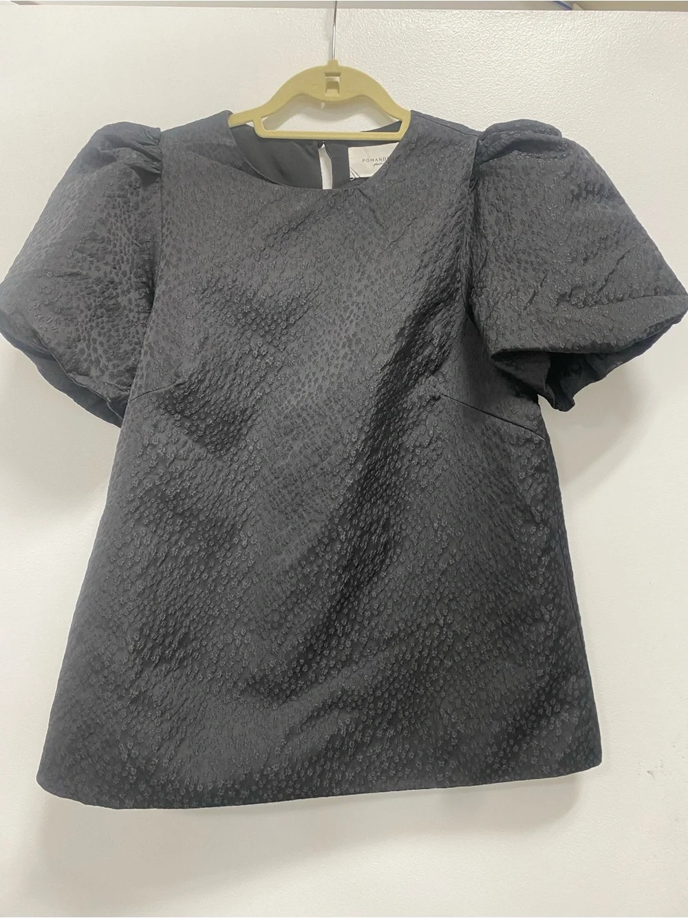 POMANDER PLACE Black Jacquard Lyla Blouse